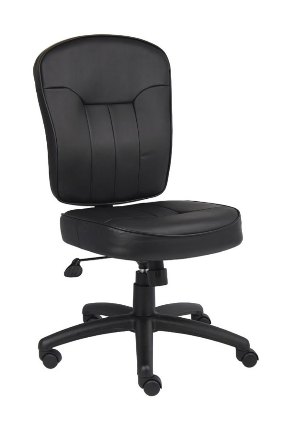 Premium Armless Leather Task Chair - Ergonomic Office Chair for Home & Workspace (Models B1560, B1562, B1563) | Ideal for Small Spaces, Conference Rooms & Modern Workstations
