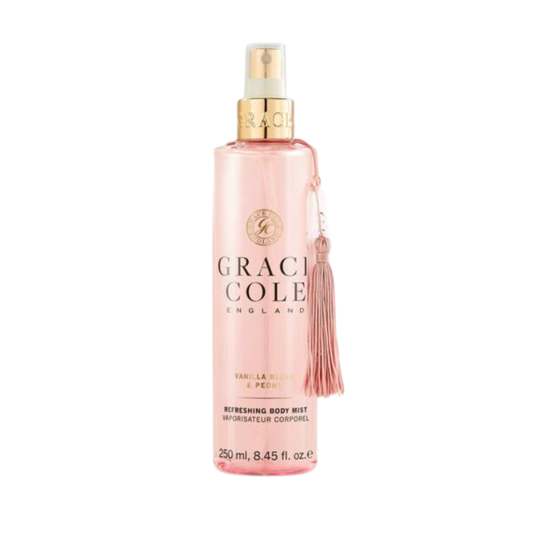 Grace Cole Vanilla Blush & Peony Body Mist 250ml - Floral Vanilla Perfume Spray for Women, Long-Lasting Fragrance, Lightweight Body Spray for Daily Use, Perfect for Work, Dates & Special Occasions