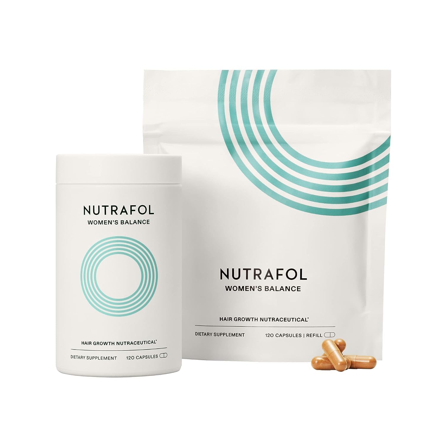 Nutrafol Women's Balance Hair Growth Supplement for Thicker Hair - Clinically Proven, Dermatologist Recommended for Ages 45+ | 2 Month Supply (Pack of 2) | Promotes Healthy Hair Growth & Scalp Coverage for Mature Women - Perfect for Daily Hair Care Routine & Age-Related Thinning