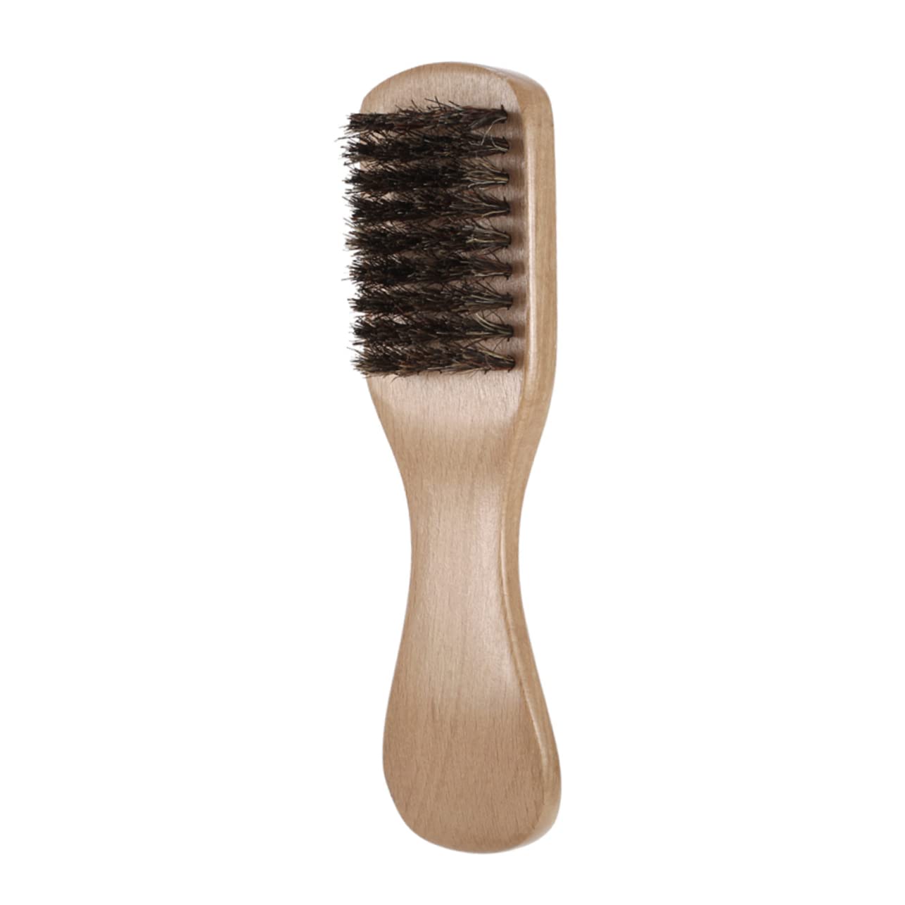 Men's Bamboo Beard Brush - Wooden Handle Straightening Tool for Grooming & Styling at Home