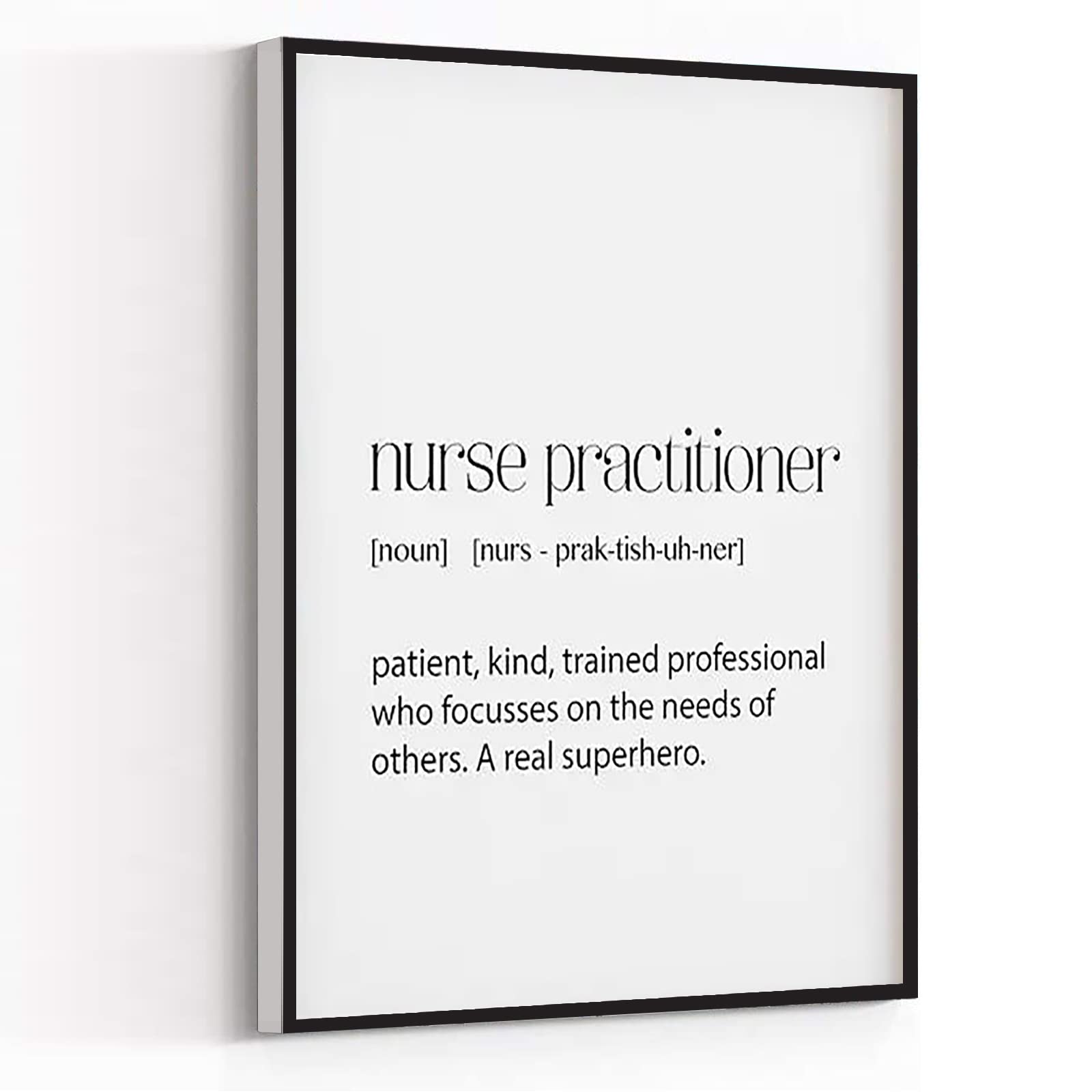 ZJJJK Grey Wall Art for Bedroom & Bathroom Decor - 8x12 Inch Framed Nurse Practitioner Gift (Graduation, NP Gift) - Perfect for Home, Office & Healthcare Spaces