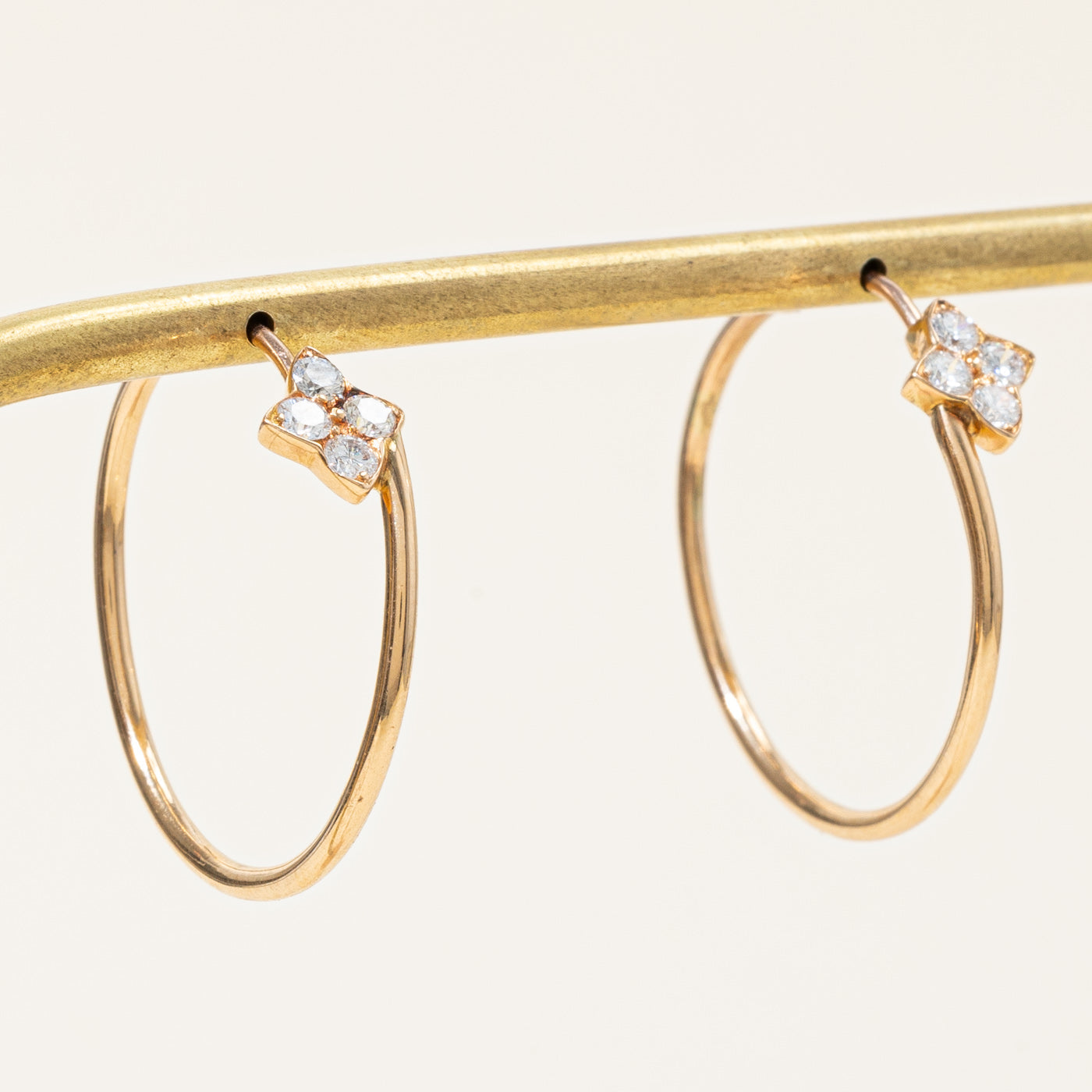 0.52ctw Diamond Hoop Earrings for Women - 14K Gold Plated Cubic Zirconia Stud Earrings - Perfect for Weddings, Parties & Everyday Wear