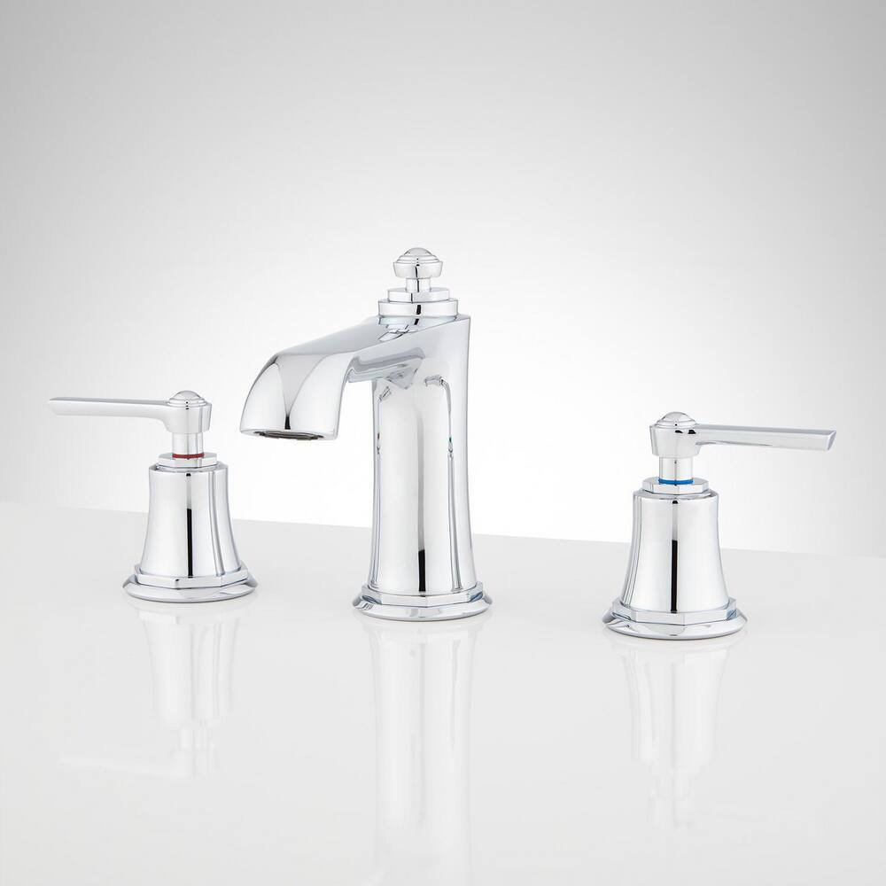 Boulton Widespread Bathroom Faucet with Overflow in Chrome Finish - Perfect for Modern Bathroom Vanities and Sink Upgrades