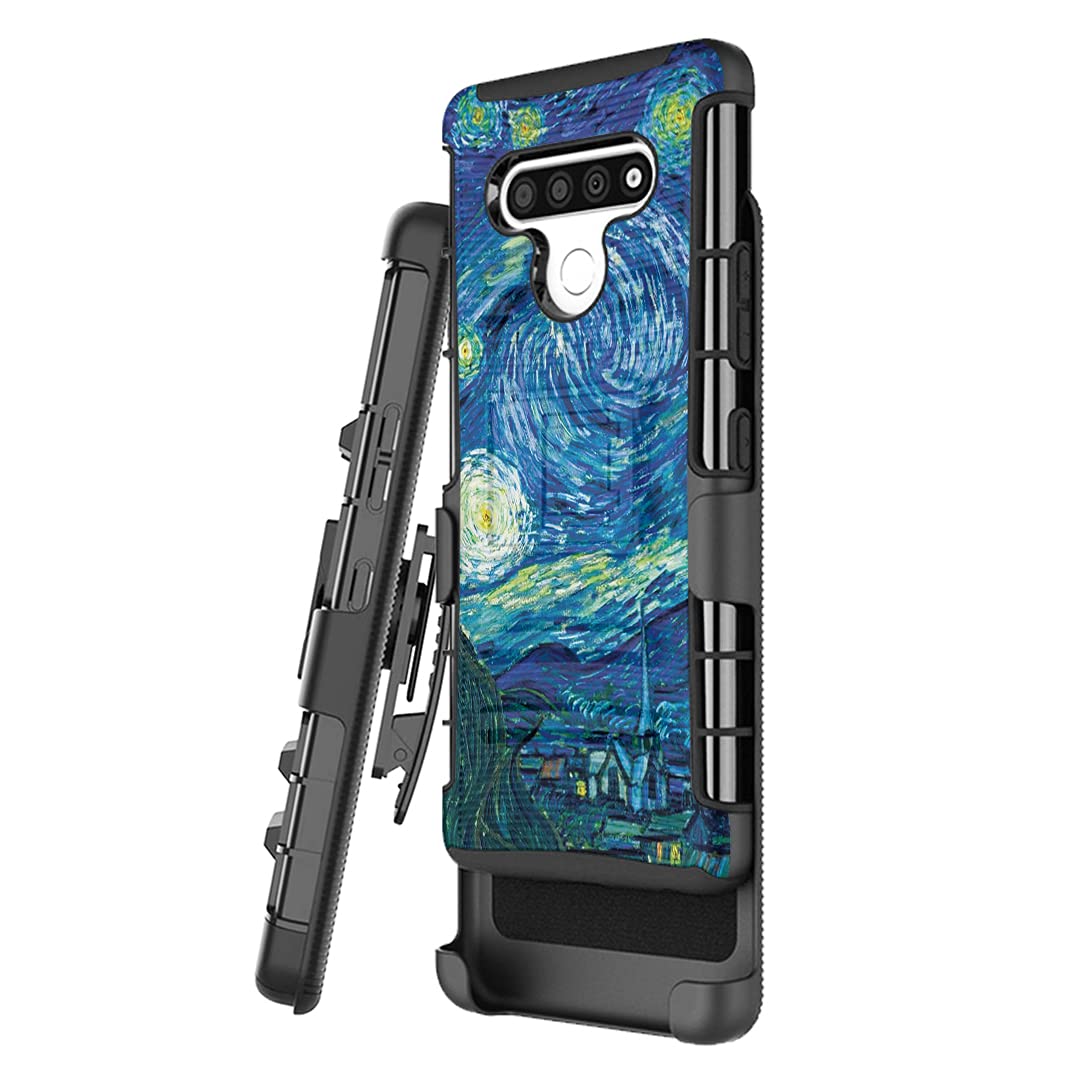 Military Shockproof LG K51 Case with Kickstand & Belt Clip - Heavy Duty Protection for All Carriers, Perfect for Outdoor & Work Use