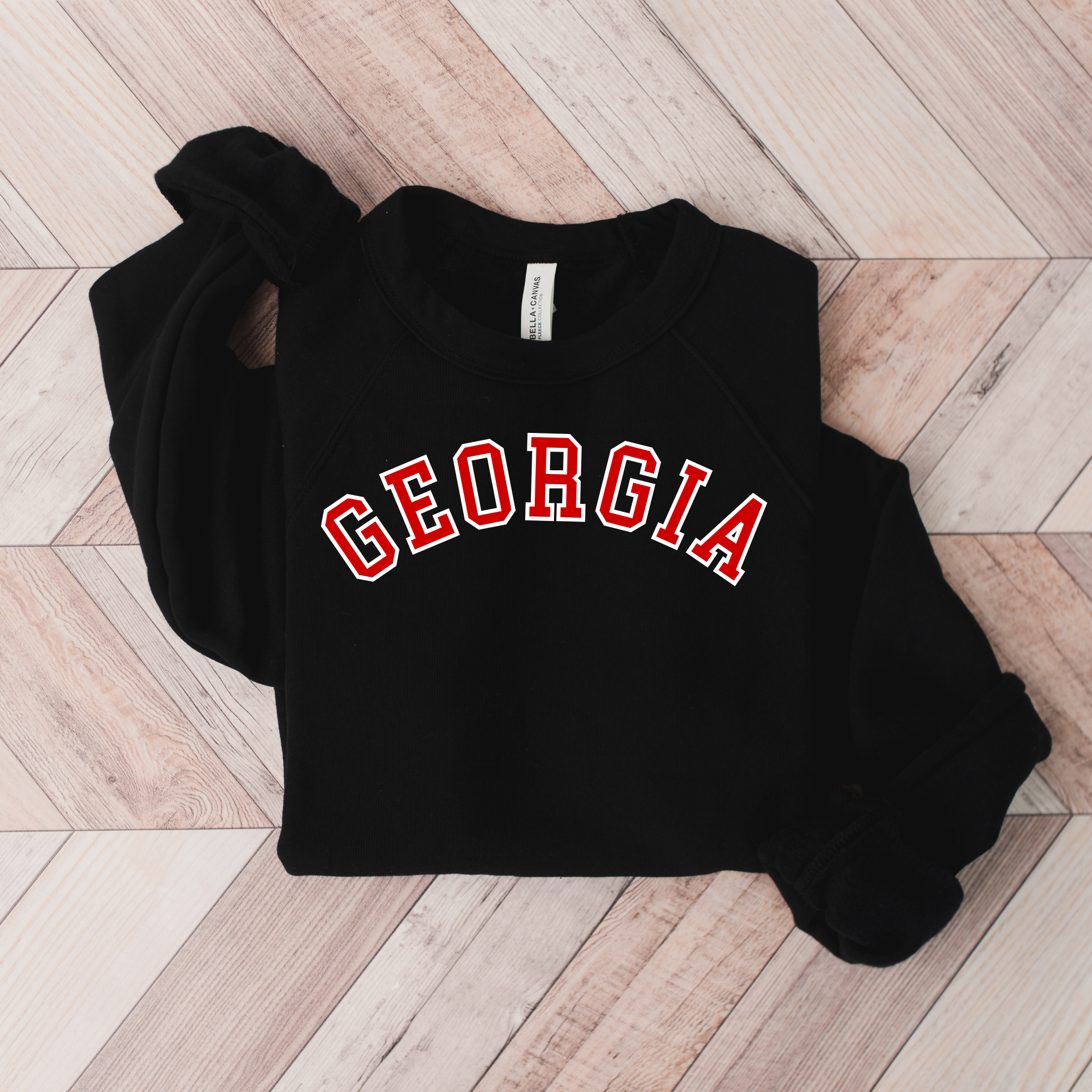 Georgia Arched Sweatshirt for Women - Soft Cotton Pullover Hoodie with Stylish Arch Design, Perfect for Casual Wear, Lounge & Street Fashion | Black