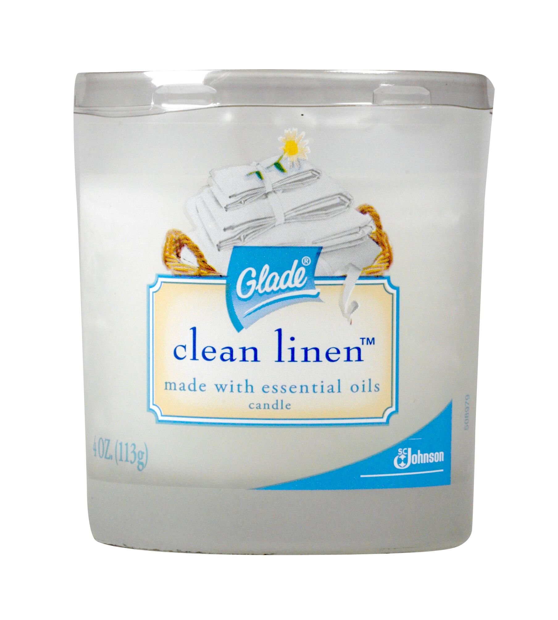 Glade Clean Linen Scented Candle - 4 oz Jar (Pack of 12) | Long-Lasting Fragrance for Home, Office & Relaxation | Perfect for Aromatherapy, Gifts & Creating Cozy Atmosphere