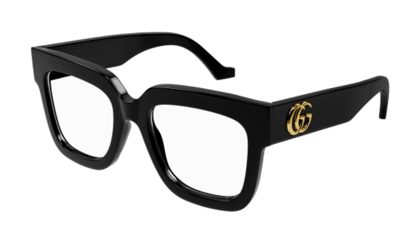 Gucci GG1549O 001 Black Oversized Square Women's Eyeglasses - Stylish Designer Frames for Women, UV Protection, Perfect for Everyday Wear & Fashion Accessories