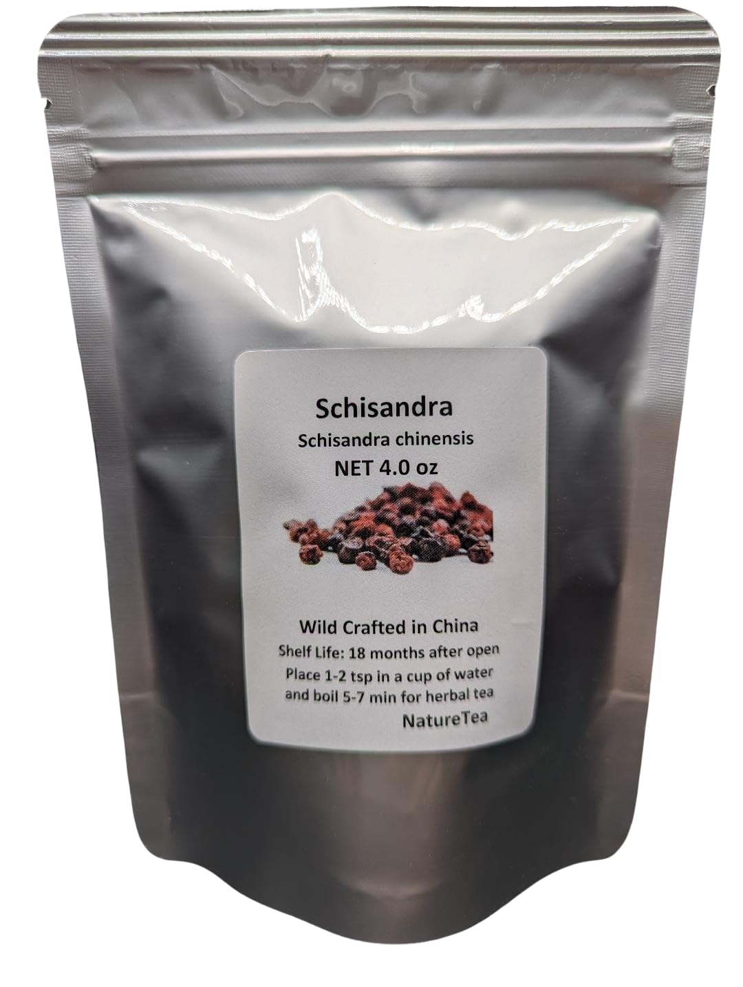 Organic Schisandra Chinensis Dried Berries - 100% Natural, Non-GMO, Fresh Harvest (4 oz) - Perfect for Herbal Tea, Tinctures & Wellness Supplements