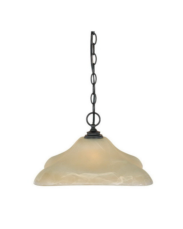 Designers Fountain Lighting 81932 BNB Bella Vista Collection One Light Hanging Pendant in Burnished Bronze Finish - Elegant Dining Room & Kitchen Island Lighting Fixture