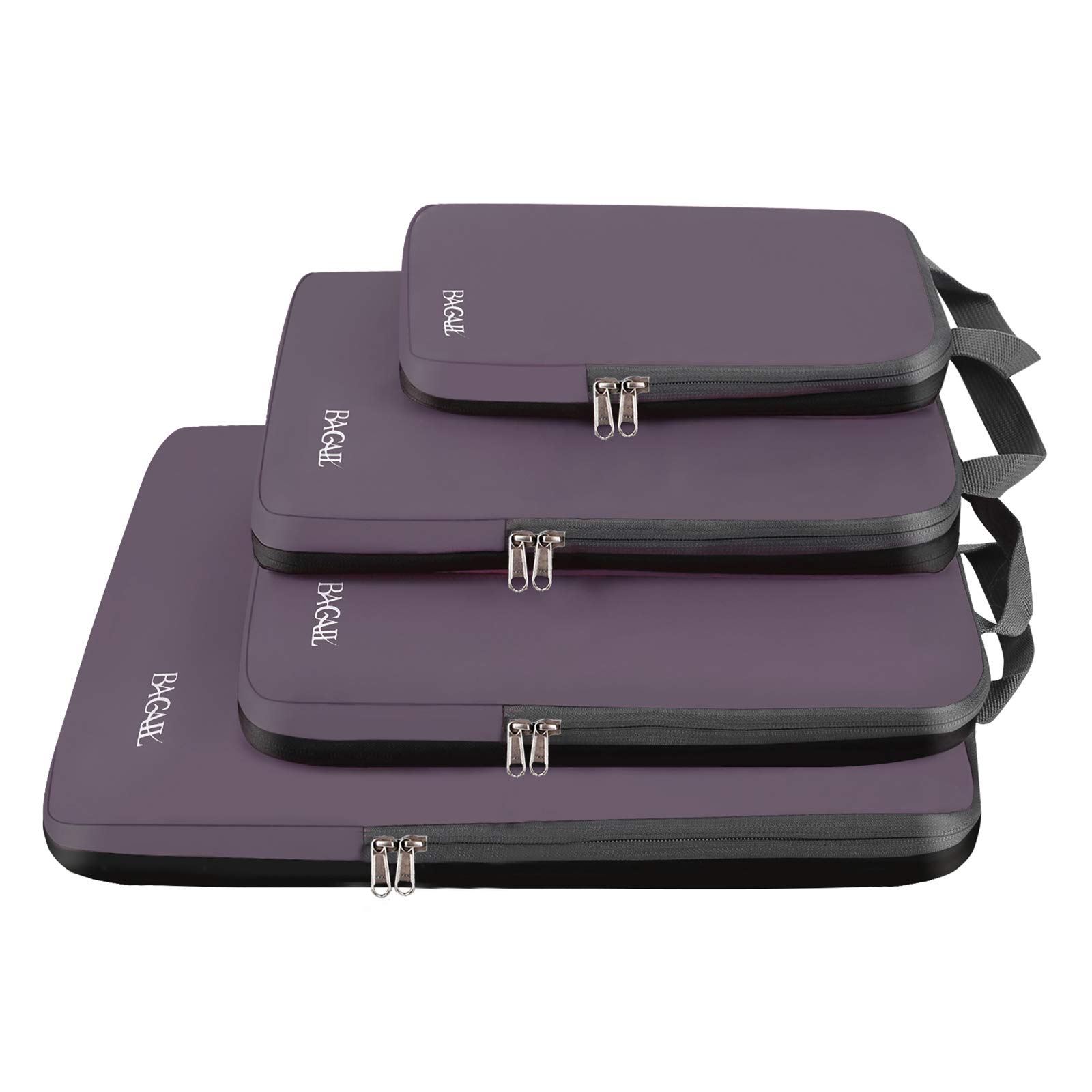 BAGAIL 4/5/6 Set Compression Packing Cubes for Travel - Lightweight Expandable Luggage Organizers - Perfect for Suitcases, Backpacks & Carry-Ons