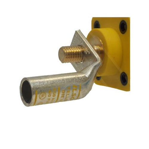90 Degree Long Barrel One Hole Lug Without Sight - 250 Kcmil Copper Electrical Connector for Industrial and Commercial Wiring Applications