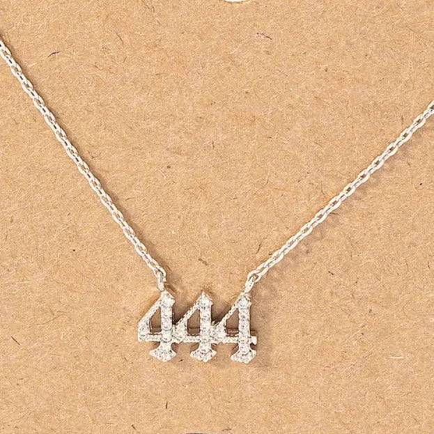 444 Angel Number Necklace for Protection - Spiritual Jewelry for Women & Men - Perfect for Meditation, Prayer & Positive Energy