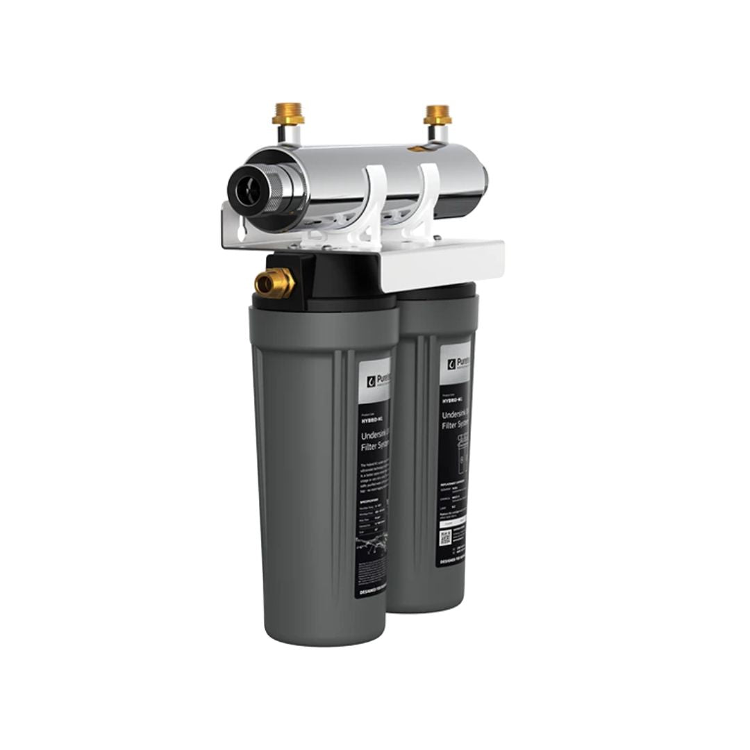 Puretec Hybrid M1 Mini Ultraviolet Undersink Water Filter System - 8 LPM Flow Rate | Under Sink Water Purification for Home & Office | Removes Bacteria, Viruses & Contaminants