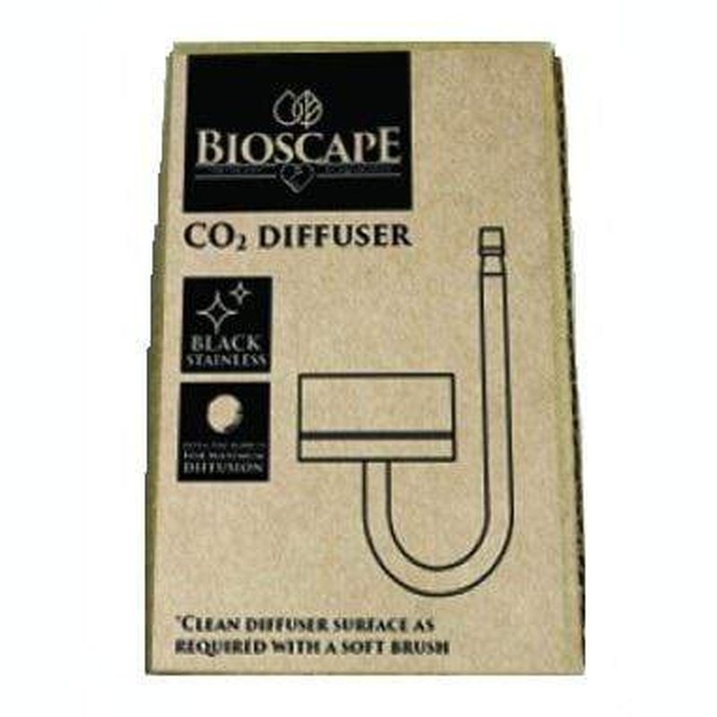 Premium Bioscape Black Stainless Steel CO2 Diffuser for Aquarium Plants - High Efficiency Oxygenation for Fish Tanks & Aquatic Ecosystems