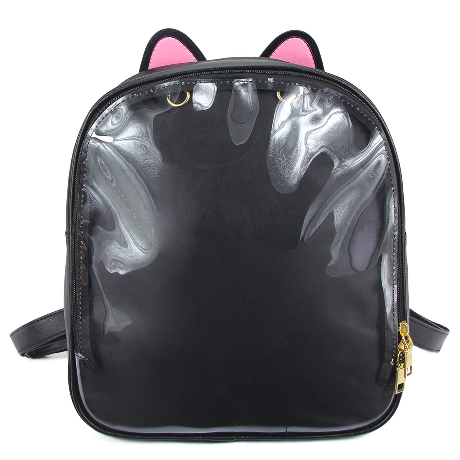 Cute Cat Ear Backpack - Stylish Rucksack with Pins Display for Women & Teens | Perfect for School, Travel, Beach Day & Summer Outings