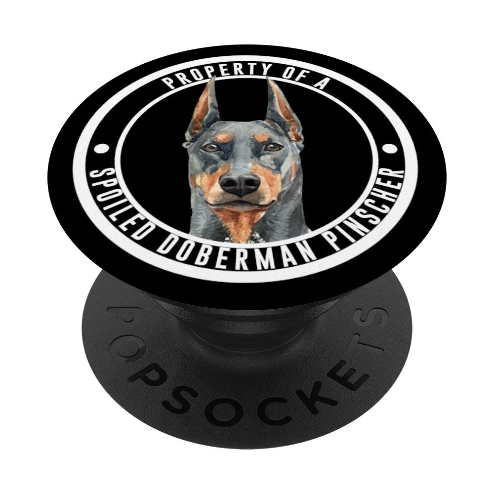 Funny Doberman Pinscher Dog Clothes Design PopSockets PopGrip - Swappable Phone & Tablet Stand with Grip - Perfect for Pet Lovers, Dog Owners & Mobile Accessories Enthusiasts | Great for Selfies, Video Calls & Securely Holding Your Device