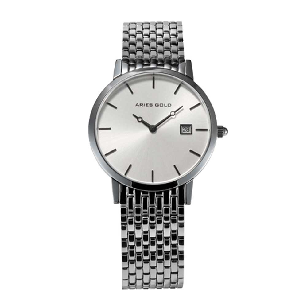 ARIES GOLD HERITAGE MASTER Silver Stainless Steel Men's Watch - Model G1017Z - Perfect for Business, Formal Occasions & Luxury Gift Giving