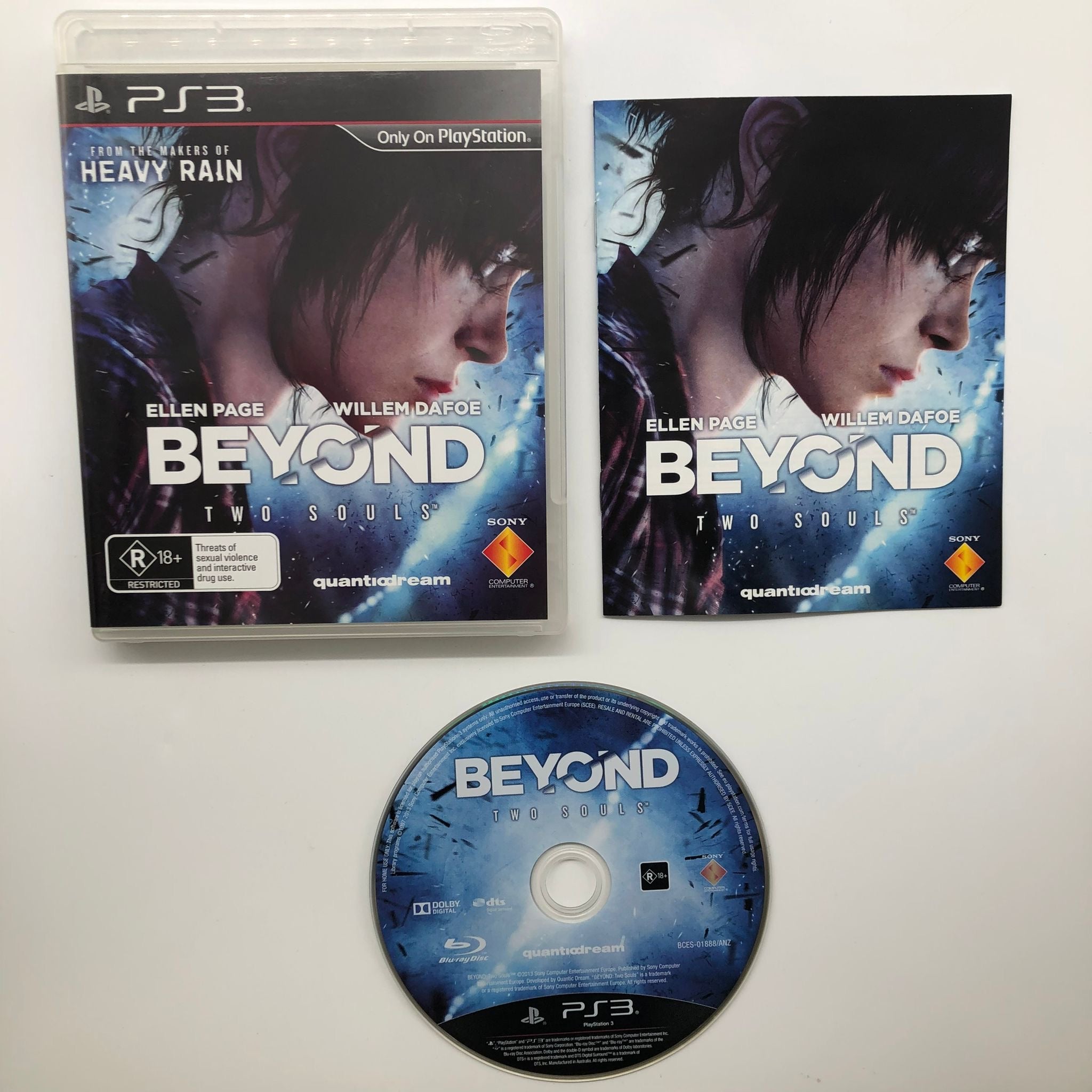 Beyond Two Souls - PlayStation 3 PS3 Game with Manual - Action-Adventure Supernatural Thriller for Single Player Gaming Experience