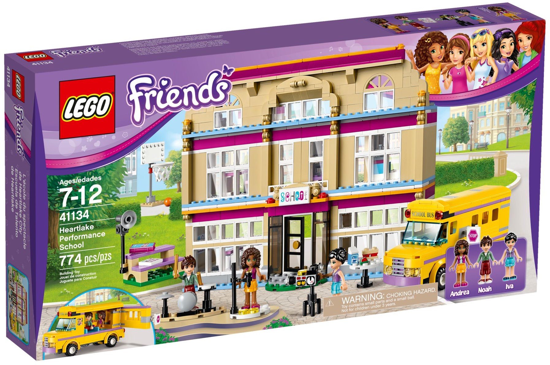 LEGO Friends Heartlake Performance School Building Set (41134) - Creative Play for Kids, Perfect for School Plays & Role-Playing Scenes