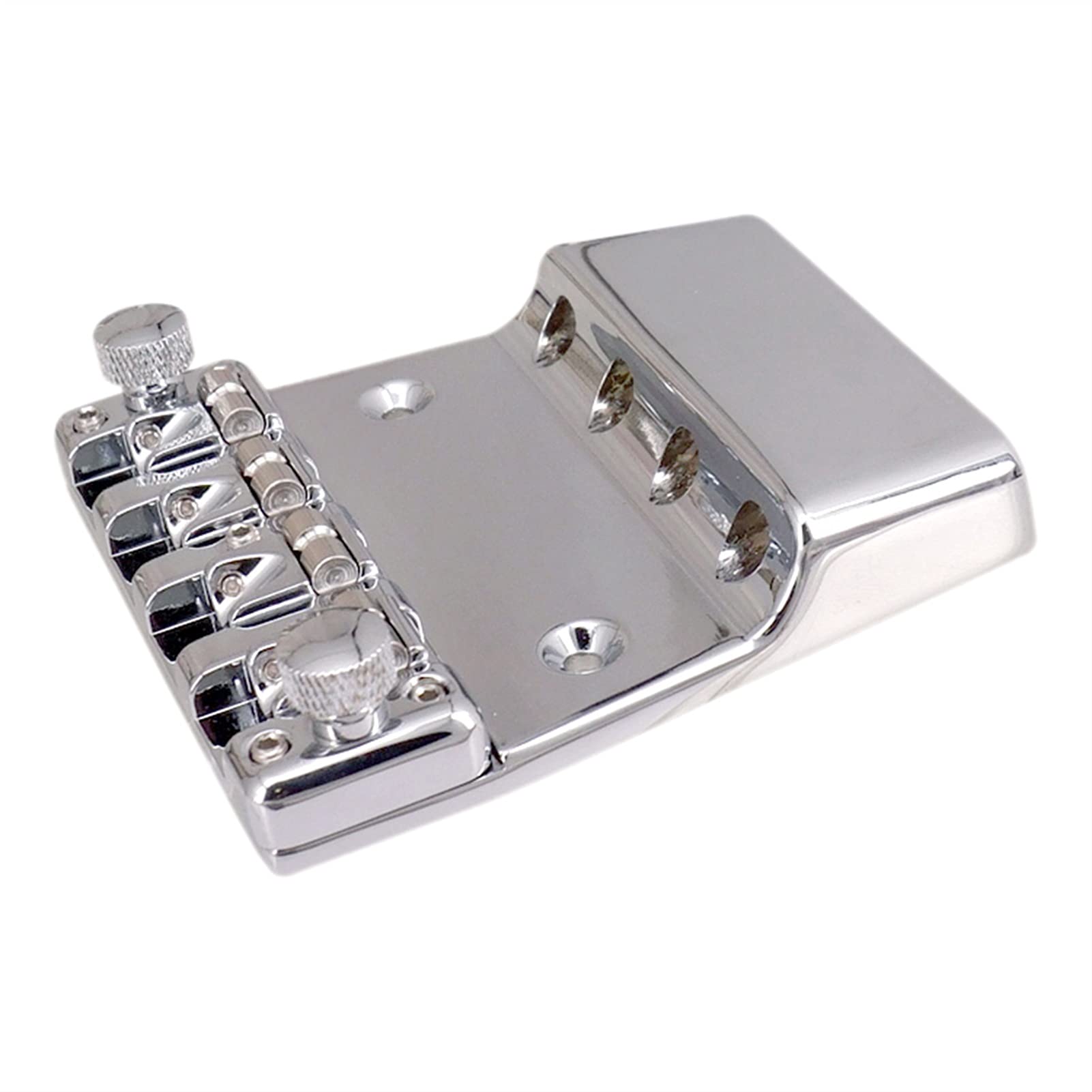 4 String Hard Tail Fixed Bass Guitar Bridge - Replacement Part for Electric Bass Guitar - Perfect for DIY Repairs & Upgrades, Studio & Live Performances