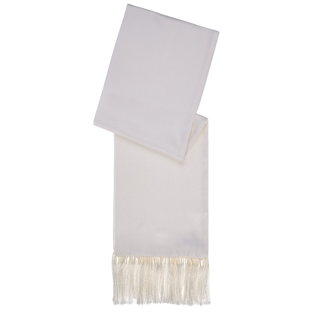 Luxury Ivory Heavy Twill Silk Scarf for Women - Elegant Fashion Accessory for Office, Wedding & Special Occasions