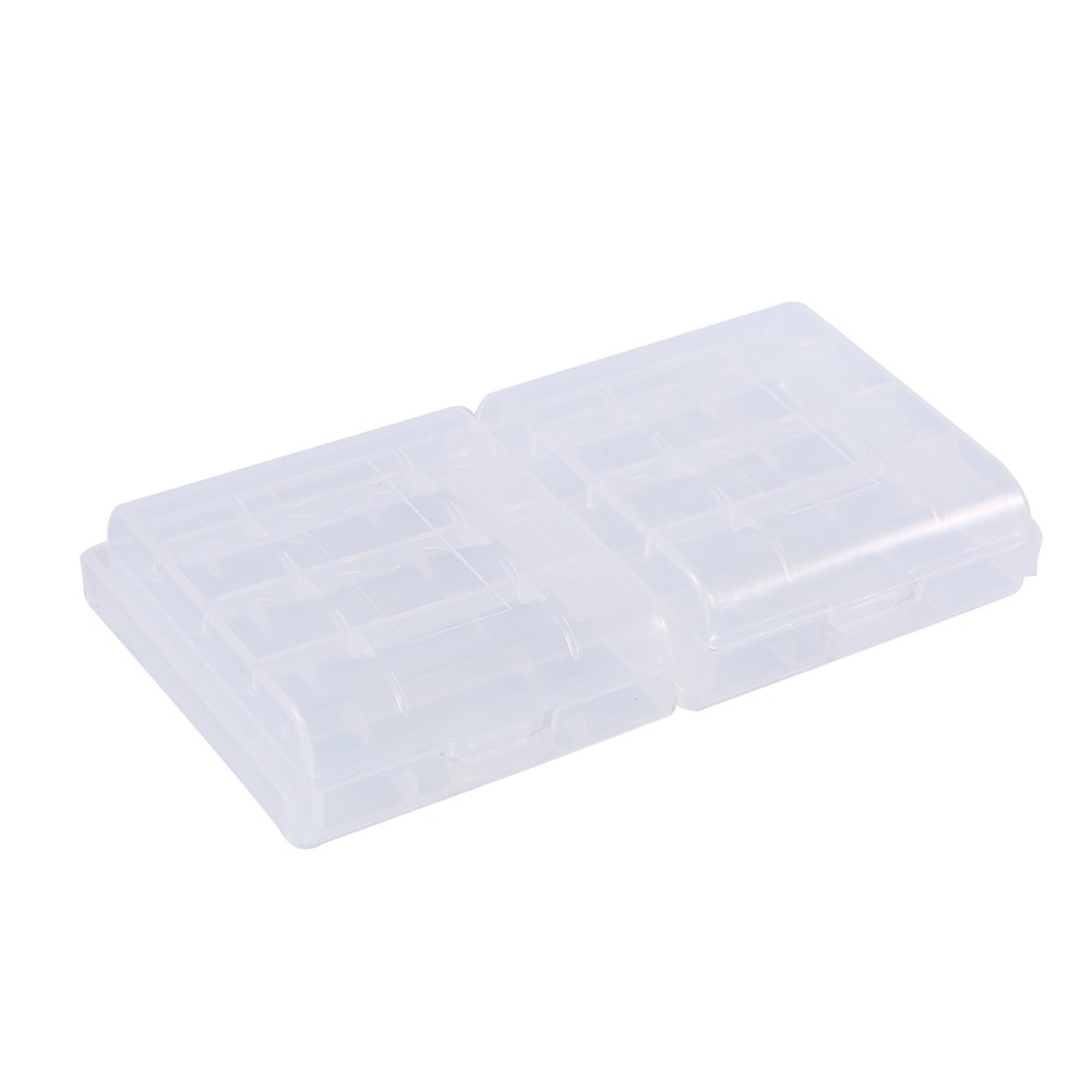 10-Pack Transparent Hard Plastic Battery Storage Box - Organizer Case for AA AAA Batteries | Perfect for Home, Office, Travel & Emergency Kits