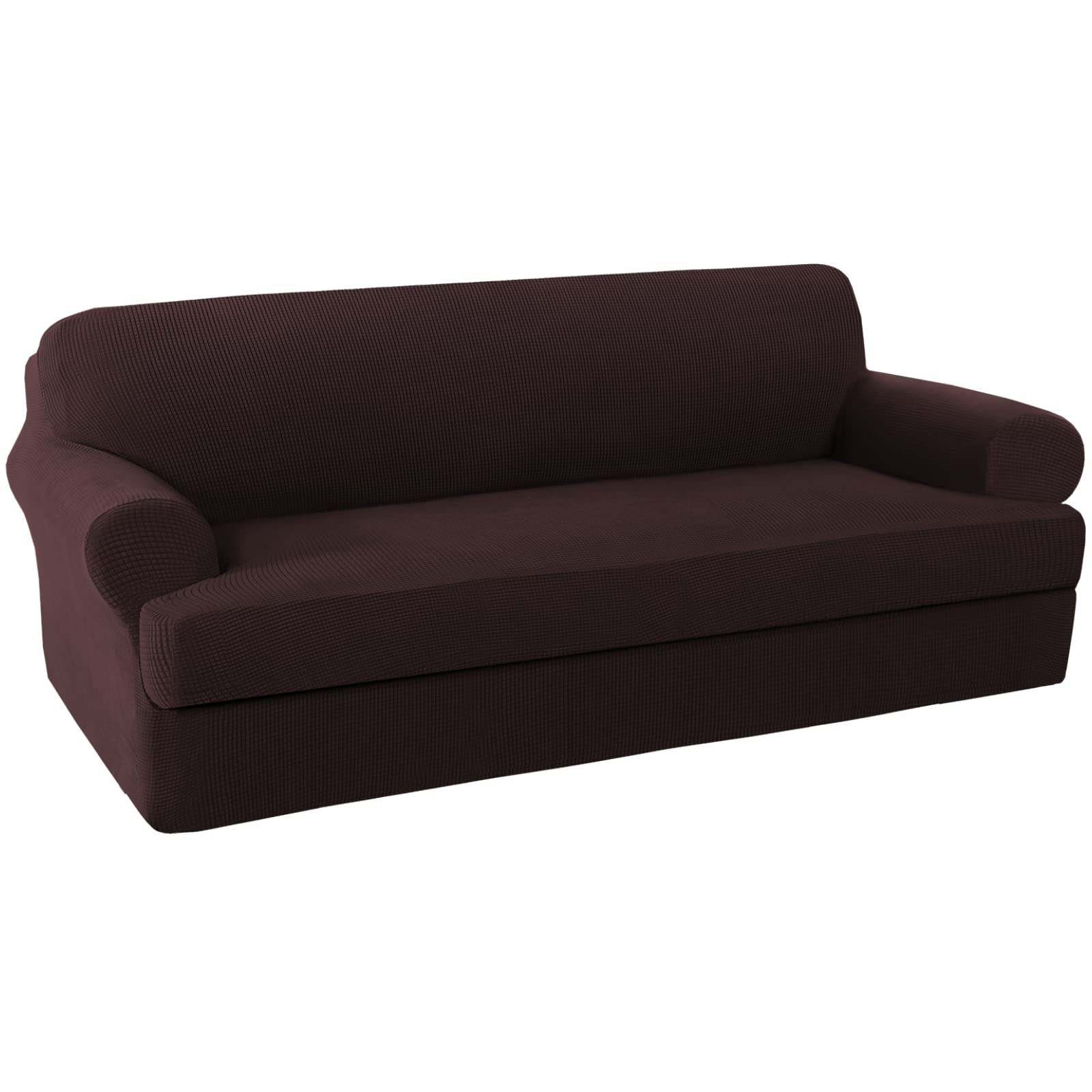 H.VERSAILTEX 2-Piece Stretch Sofa Slipcover - Super Soft Non-Slip Couch Cover with Elastic Bottom for Furniture Protection (Fits XL Sofas 89
