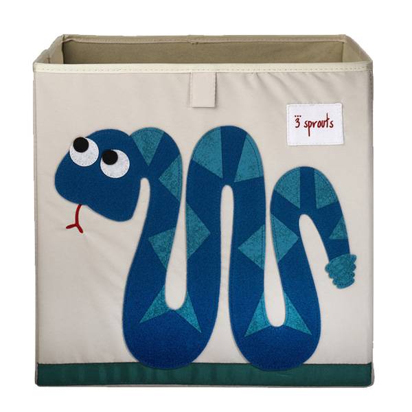 3 Sprouts Storage Box with Snake Design - Organize Kids' Toys, Books & Clothes - Perfect for Nursery, Playroom & Bedroom Organization