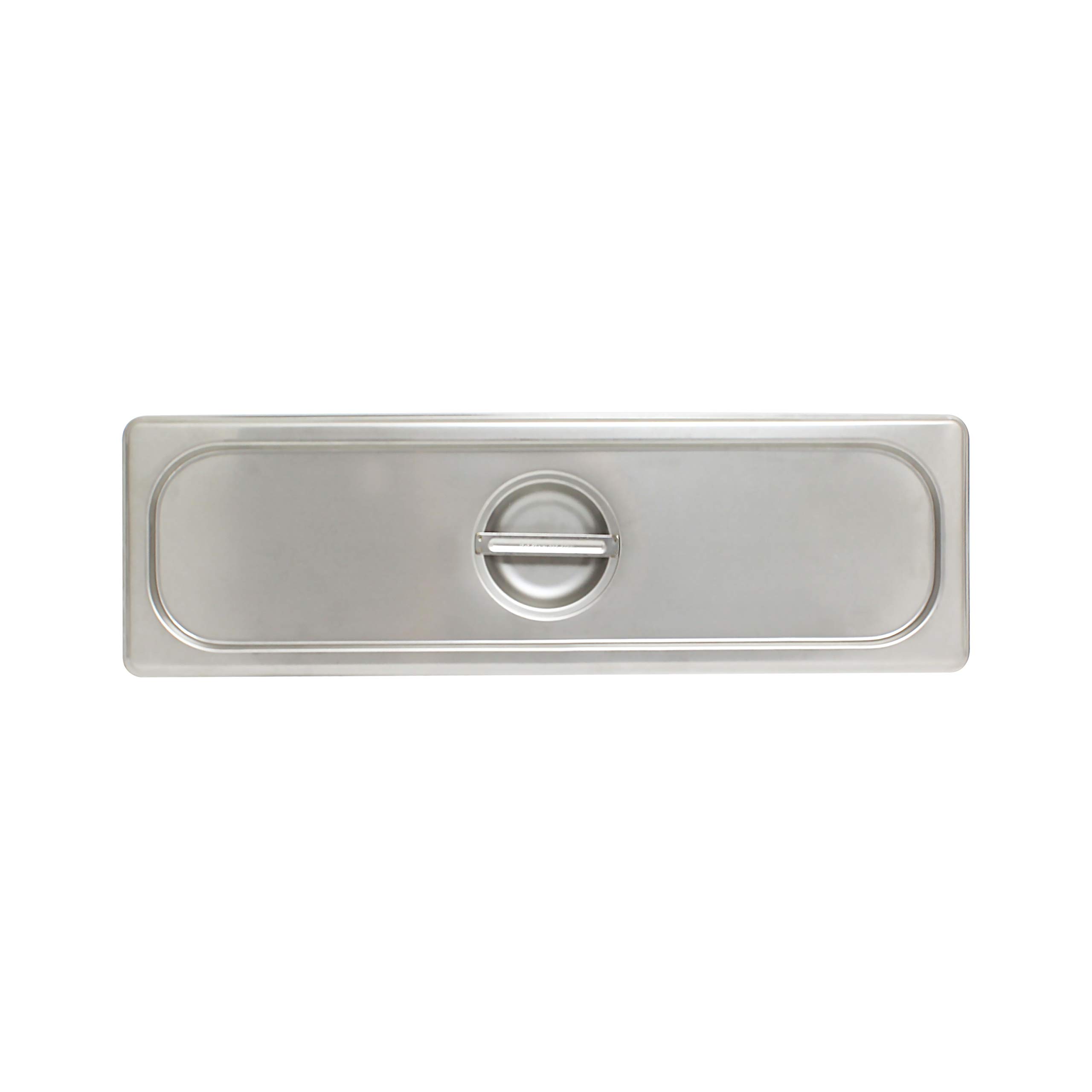 FSE 1/2 Size Long Stainless Steel Steam Table Pan Covers with Handles - NSF Certified, Dishwasher Safe (Set of 12) - Perfect for Commercial Kitchens, Buffets & Food Service