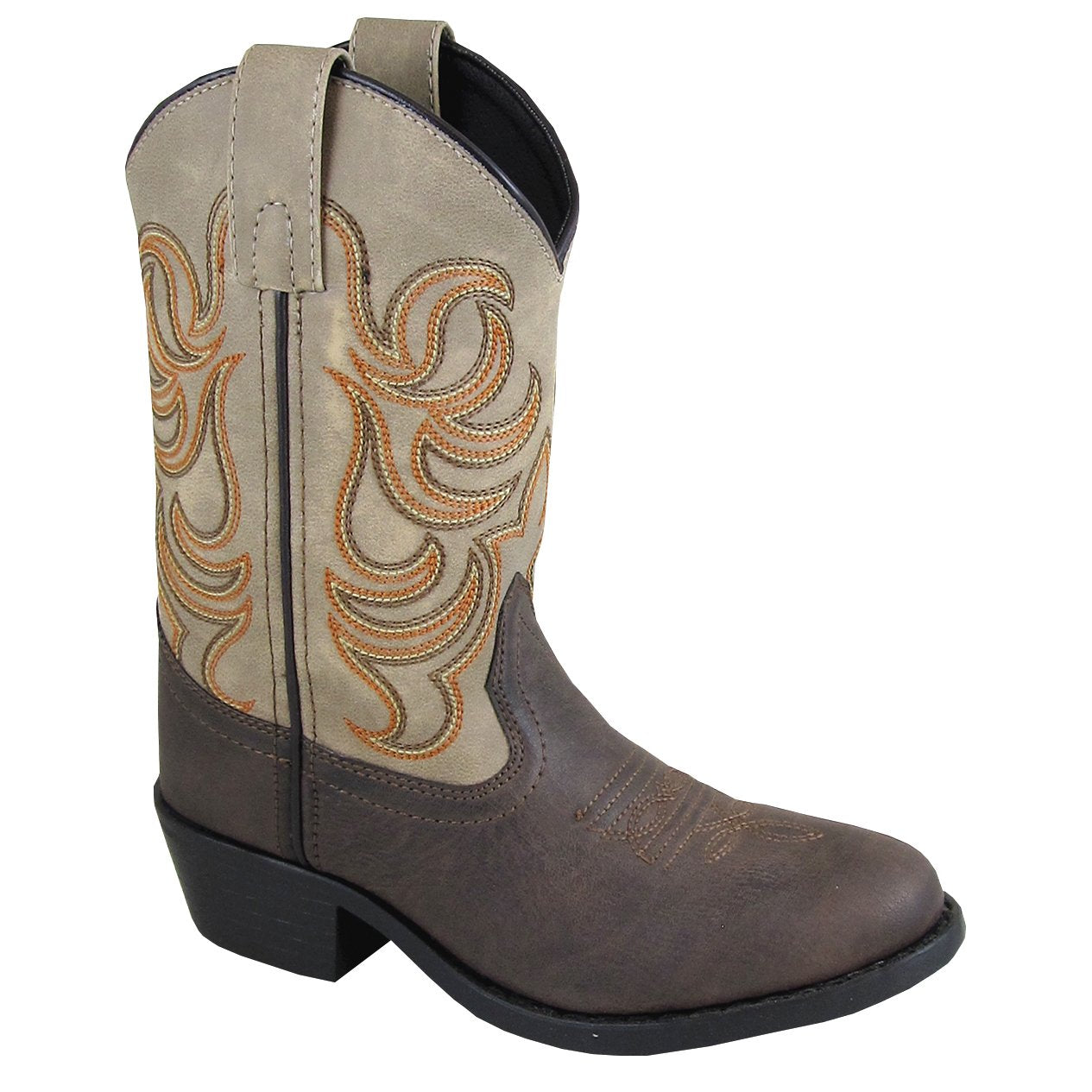 Smoky Mountain Youth Monterey Brown Tan Cowboy Boots for Kids - Western Style Leather Boots for Boys & Girls - Perfect for Rodeo, Horse Riding & Country Fashion