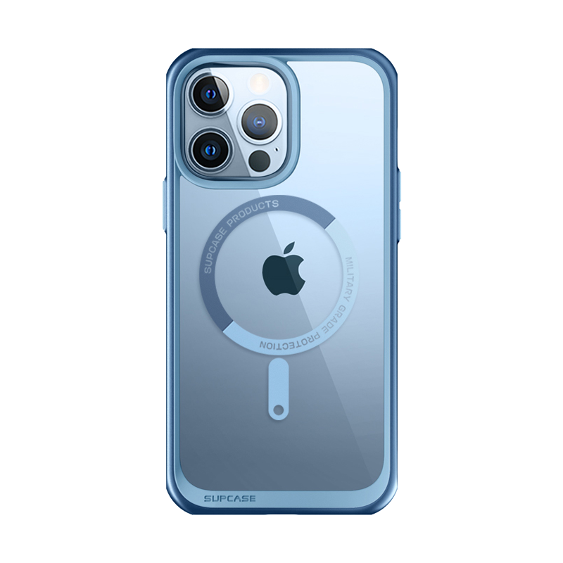 iPhone 13 Pro Max Case 6.7 Inch - Unicorn Beetle MAG Slim Clear Protective Cover with MagSafe Compatible in Blue | Perfect for Everyday Use, Work & Travel Protection