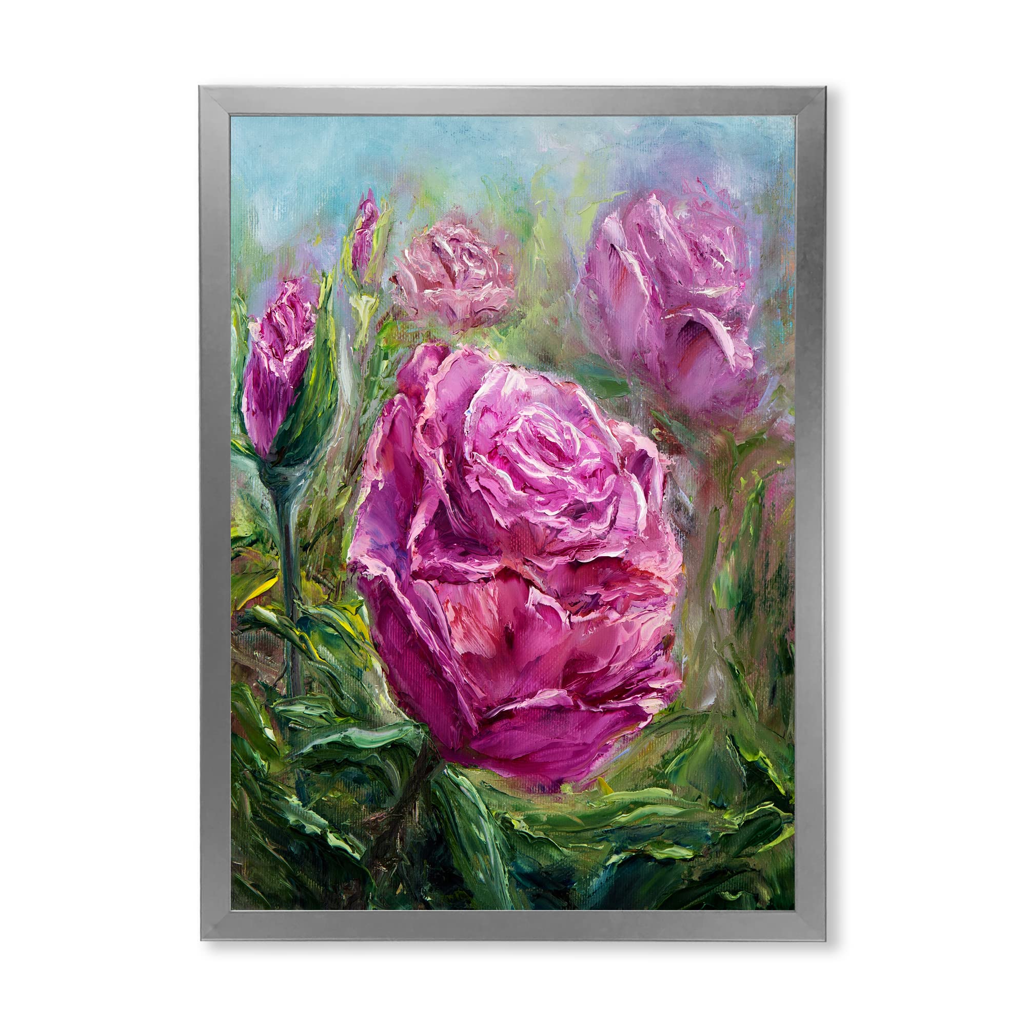 Pink Peonies Floral Framed Wall Art - Elegant Home Decor for Living Room, Bedroom & Office