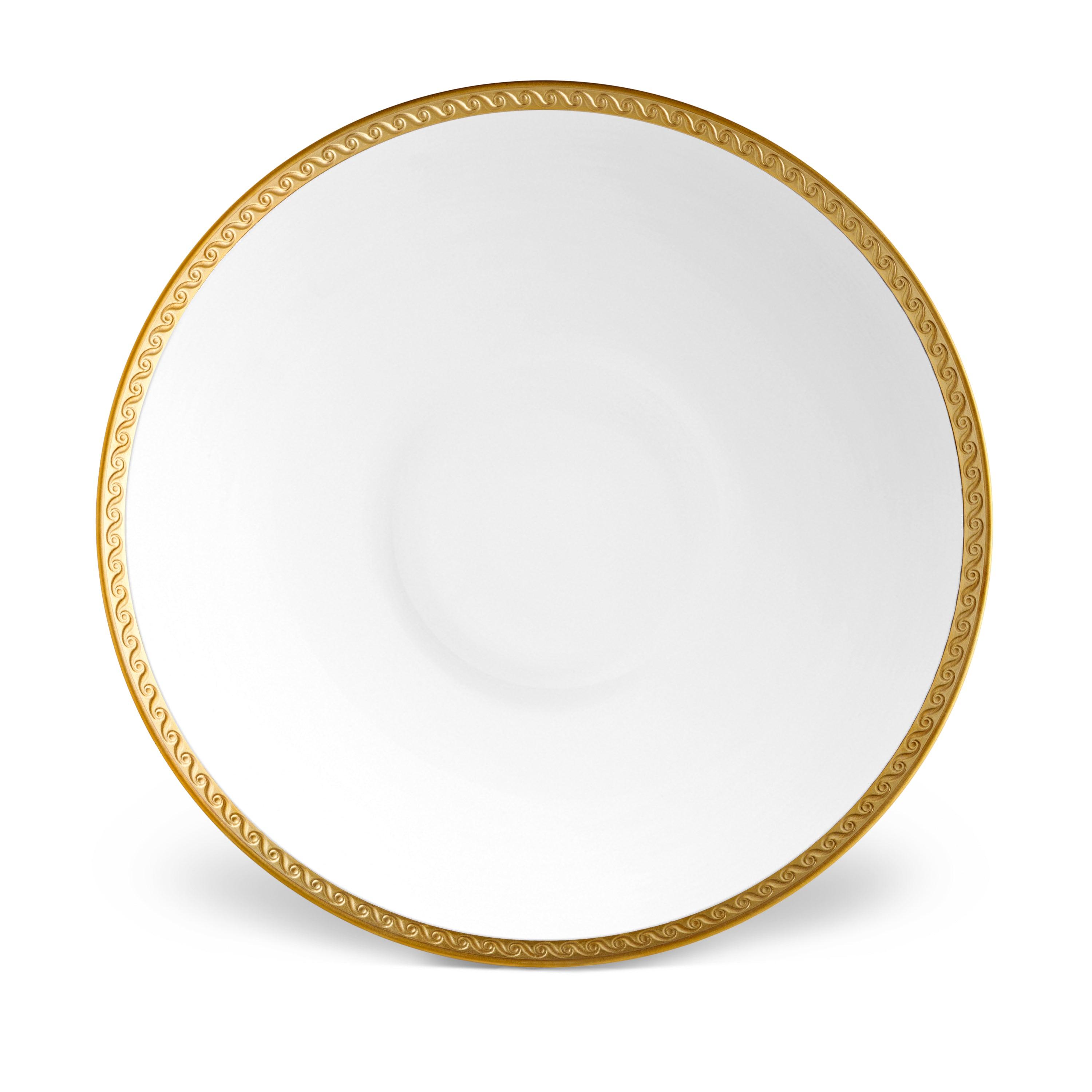 Neptune Coupe Bowl - Large Gold Serving Bowl for Salad, Pasta, Fruit | Elegant Dining & Entertaining Dish for Parties, Weddings, Home Decor