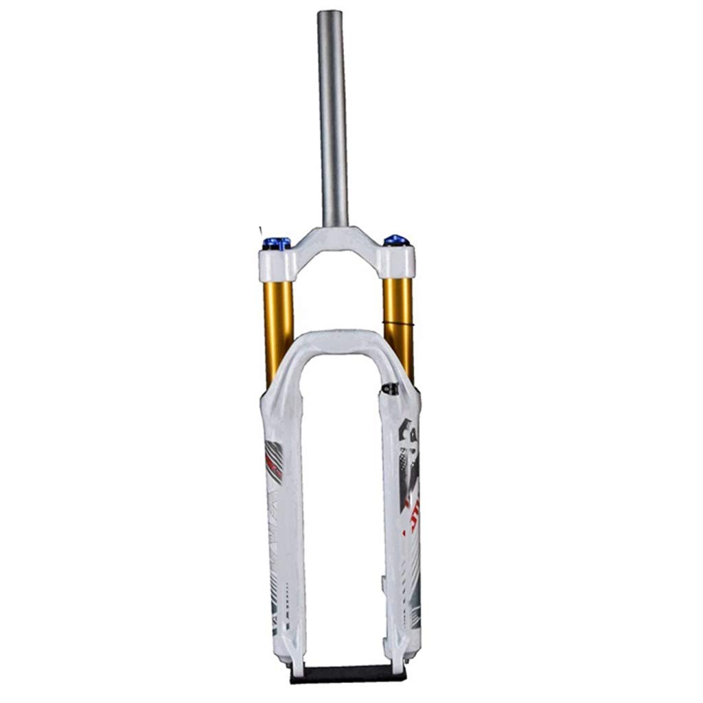 **ZZQZZQ Mountain Bike Suspension Fork - Shock Absorber Front Fork for MTB, White | Perfect for Trail Riding & Off-Road Cycling**