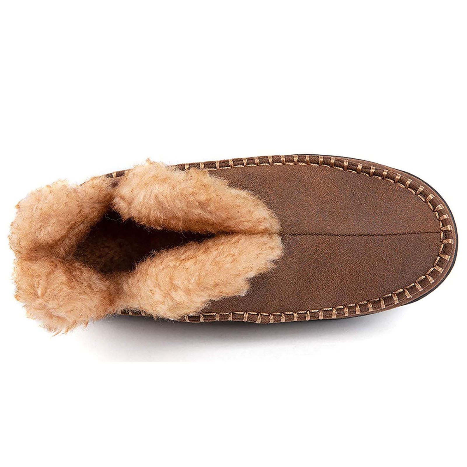 Men's Camelback Faux Wool Lined Bootie - Winter Warm Slip On Shoes for Men, Comfortable Indoor/Outdoor House Slippers - Perfect for Home, Office & Travel