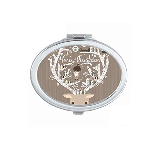 DIYthinker Deer Father's Day Gift - Portable Folding Double-Sided Makeup Mirror with Stand (Home, Travel, Vanity, Dressing Table) - Perfect for Makeup, Skincare & Grooming