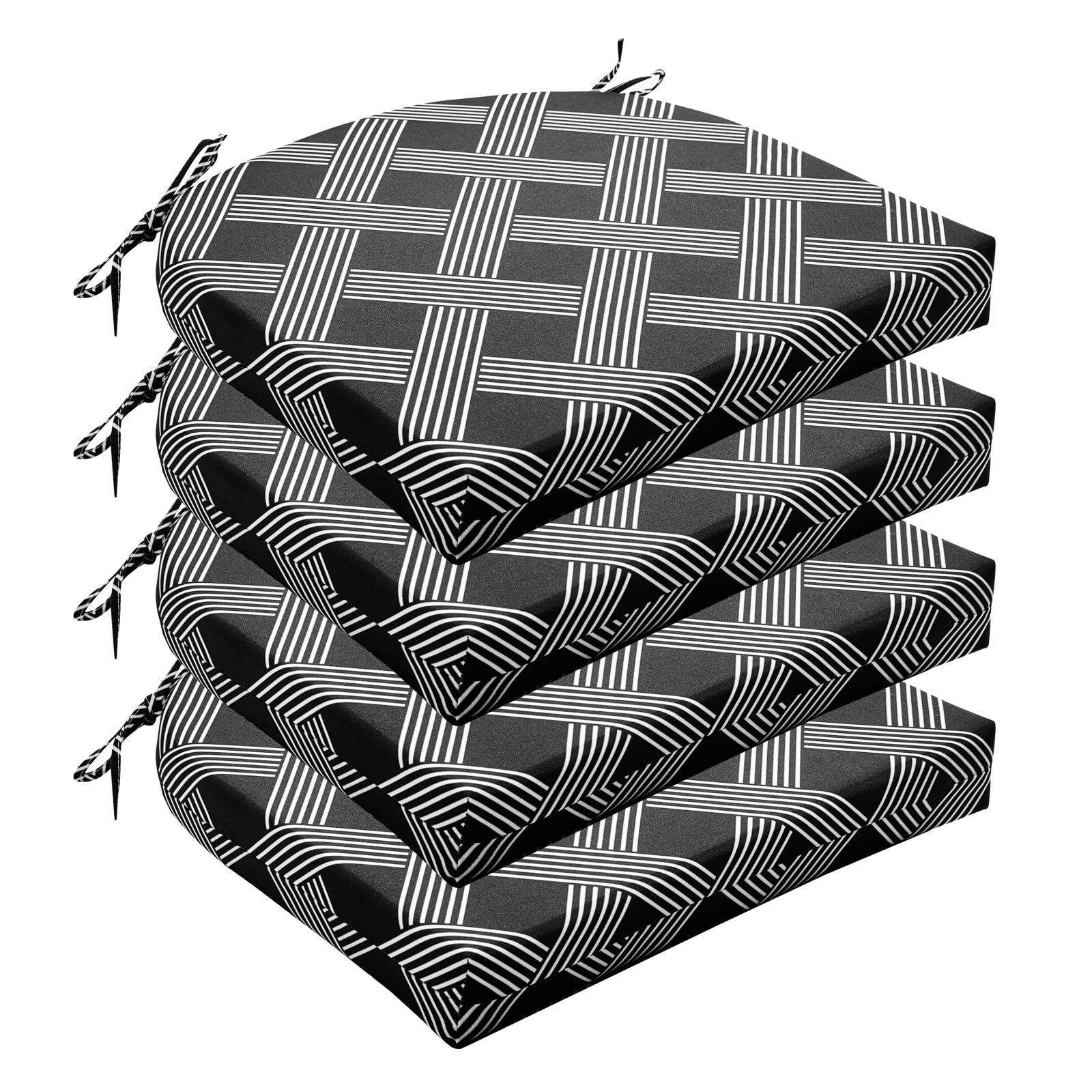 Premium Outdoor Chair Cushions Set of 4 - Waterproof Patio Furniture Cushions 17