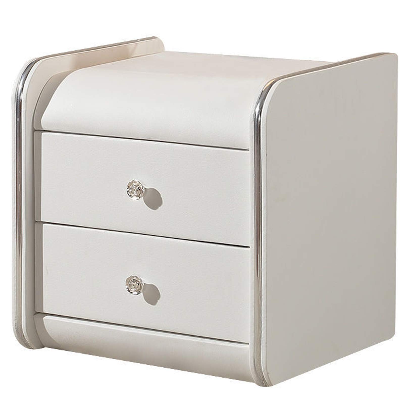 Modern Minimalist Nordic Bedside Table with 2 Drawers - 40cm/42cm/48cm Nightstand for Bedroom Storage - Perfect for Small Spaces, Guest Rooms & Apartment Living