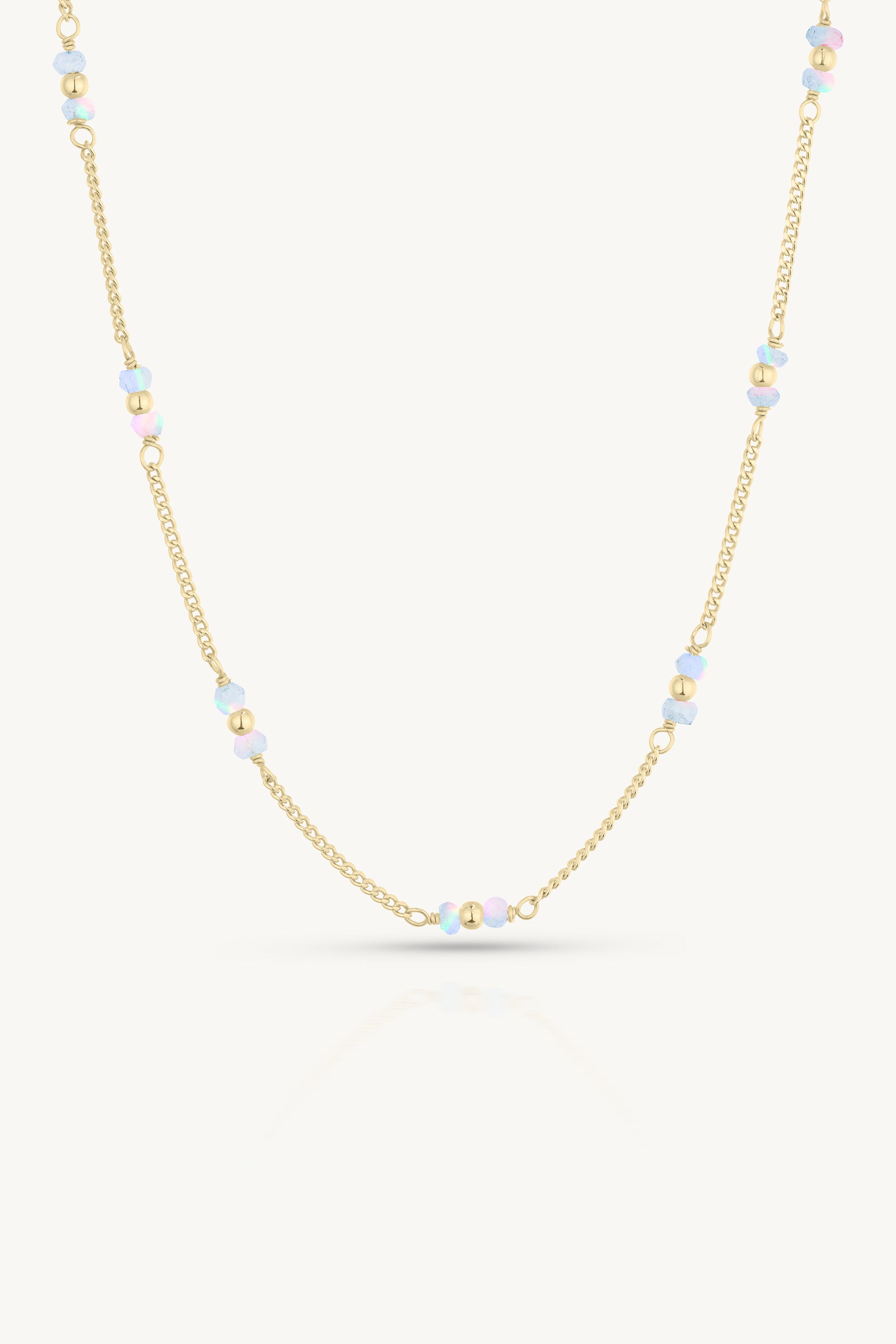 Moonstone Beaded Gold Necklace - Elegant Boho Jewelry for Women, Perfect for Weddings, Parties & Everyday Wear