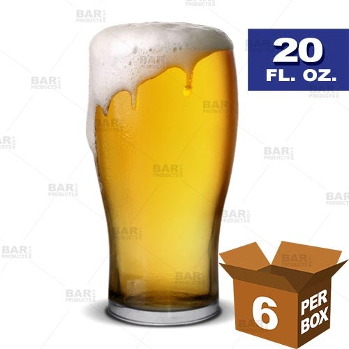 BarConic® 20 oz Pint Glass Set - 6 Pack | Durable Beer Glasses for Home Bars, Pubs & Parties | Perfect for Craft Beer, Lager & Cocktails