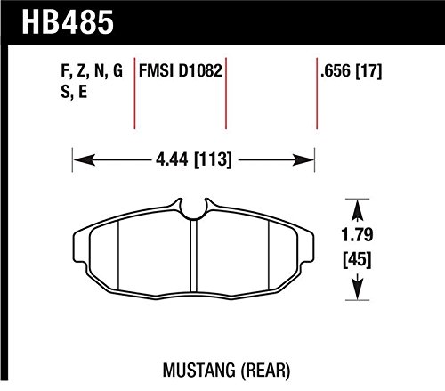 Hawk Performance HB485Z.656 Ceramic Brake Pads for Rear - High Performance, Low Noise & Dust - Perfect for Daily Driving, Racing & Off-Road Vehicles