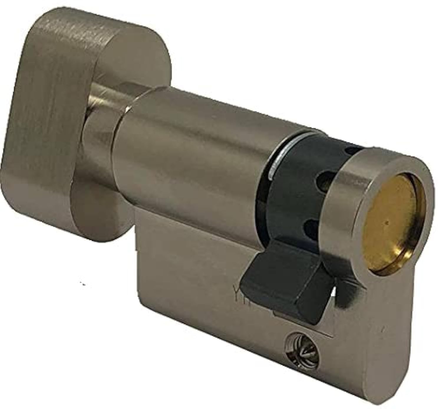 ABUS 47739 Silver Door Cylinder with Knob - High Security Lock for Home, Office & Commercial Use | Easy Installation & Durable Construction