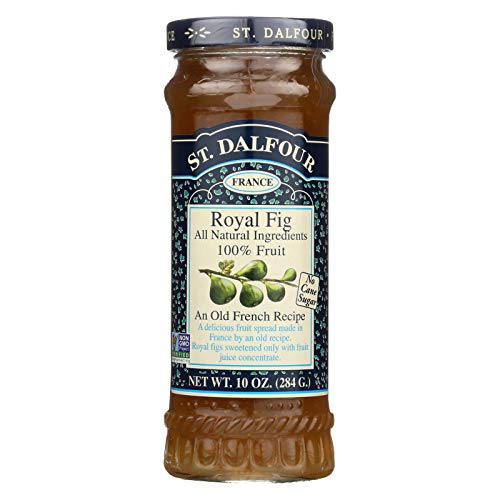 St Dalfour Royal Fig Fruit Spread - 100% Natural, No Added Sugar, 10 oz (Pack of 6) - Perfect for Breakfast Toast, Yogurt Topping & Healthy Snacking