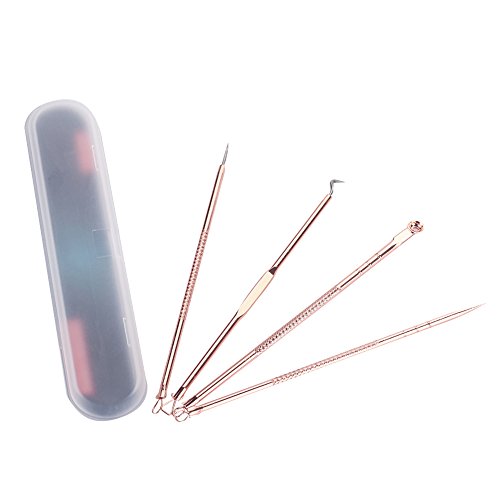 Professional Stainless Steel Blackhead & Pimple Extractor Kit - Acne Whitehead Blemish Removal Tool for Face, Nose, Chin & Forehead | Perfect for Home Skincare & Spa Treatments