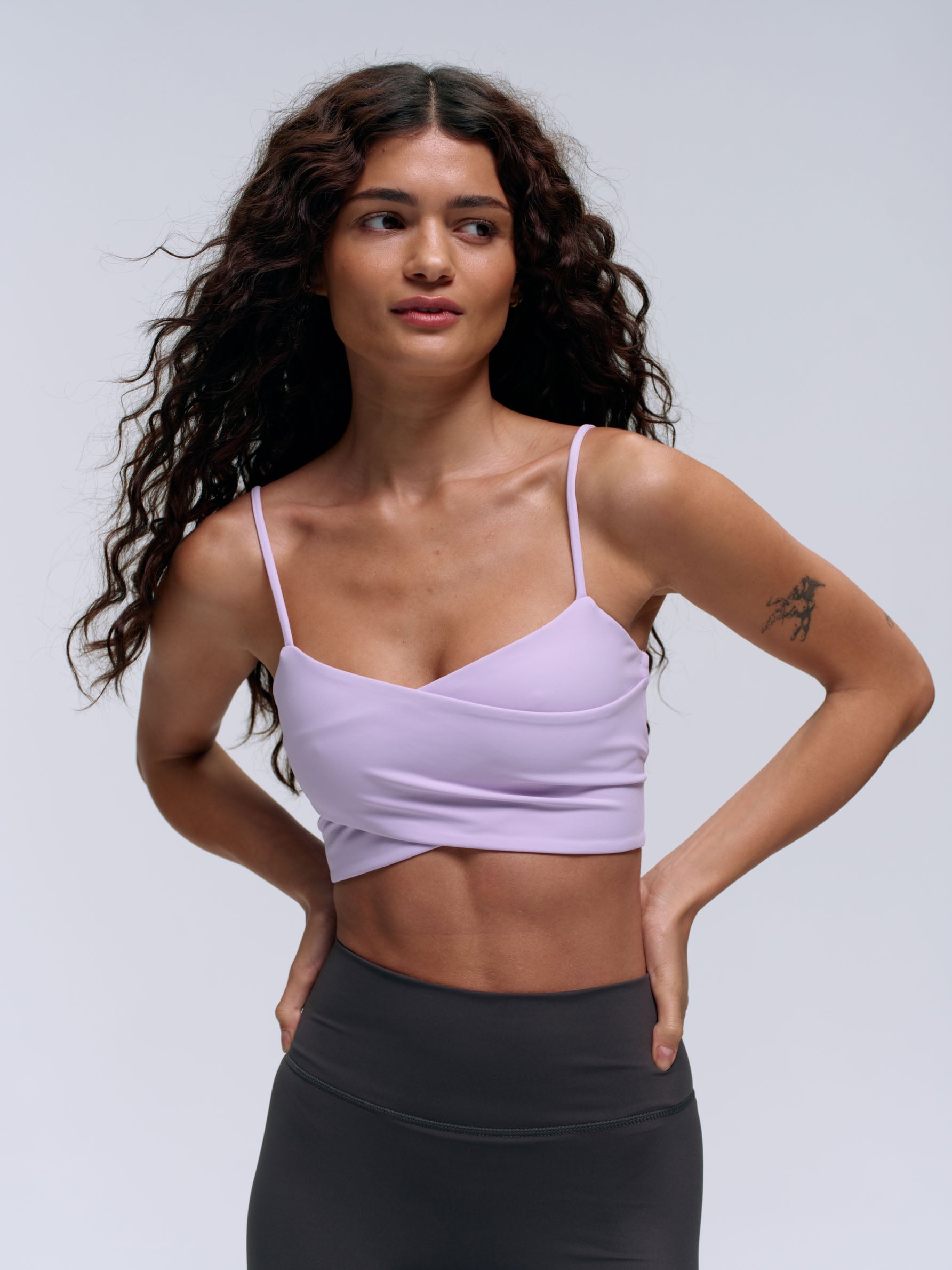 Ultimate Wrap Bra - Comfortable & Supportive Wireless Bra in Lilac for Yoga, Workouts & Everyday Wear