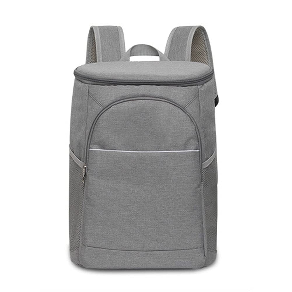 IOLMNG 20L Insulated Backpack Cooler - Waterproof Thermal Lunch Bag for Picnic, Camping, Beach & Outdoor Activities | Large Capacity Cooler Backpack with Thickened Insulation (Grey)