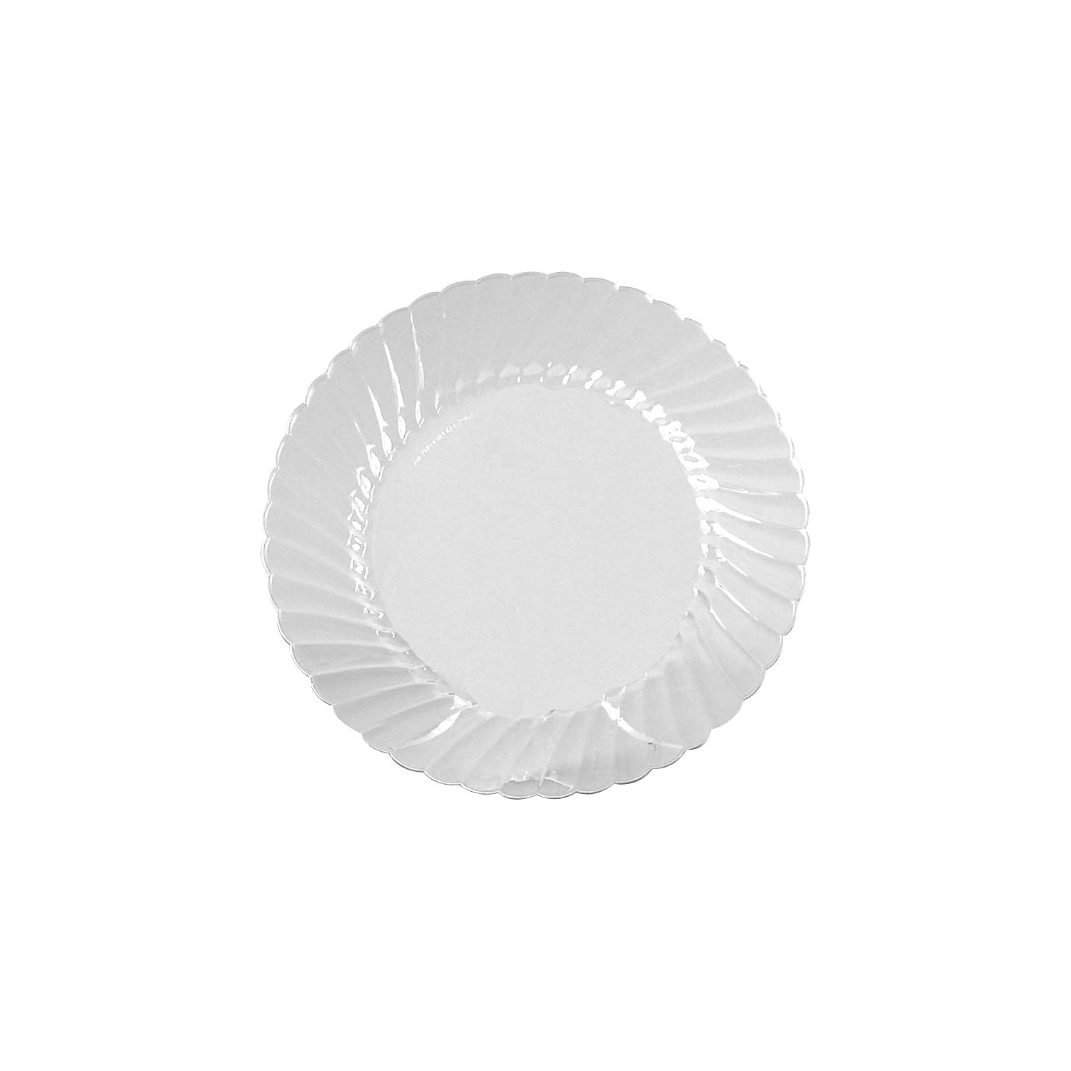 WNA CW9180 Classicware Clear Plastic Plates - 9 Inch Diameter, Medium Weight, 18 Plates per Bag (Case of 10 Bags) - Perfect for Parties, Picnics & Everyday Dining