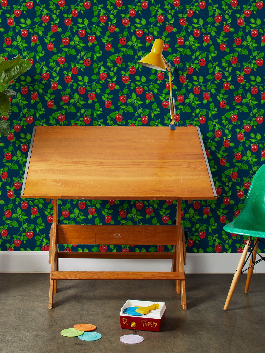 Happy Apple™ Branches Nursery Wallpaper by Fisher Price™ - Navy Blue Design for Baby Room Decor & Kids Bedroom