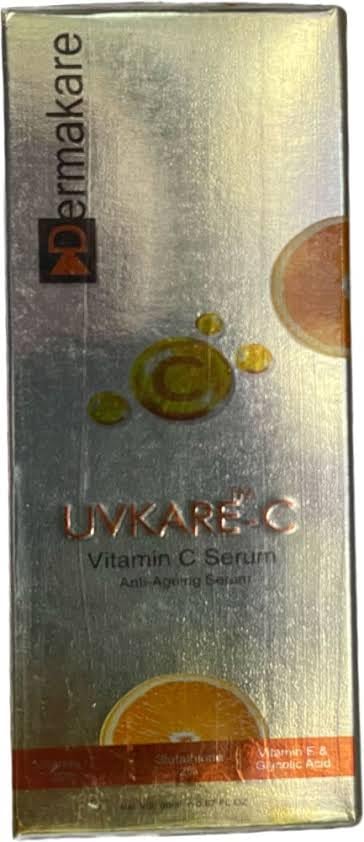 UVKare Vitamin C Serum 30ml - Brightening & Anti-Aging Facial Treatment for Glowing Skin | Day & Night Skincare Routine