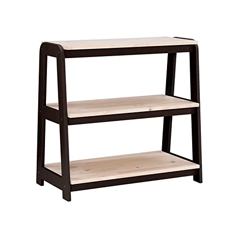 Linon Orson Black Wood Bookcase & Printer Stand - Stylish Storage Shelf for Home Office, Living Room, or Bedroom